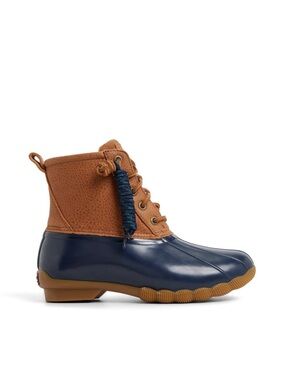 Sperry Saltwater Duck Boot - Navy & Cognac Size 7.5 NIB